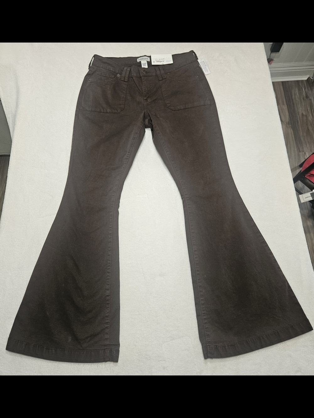 Arizona Jean Company Women's Chocolate Brown Wide Leg Flare Jeans